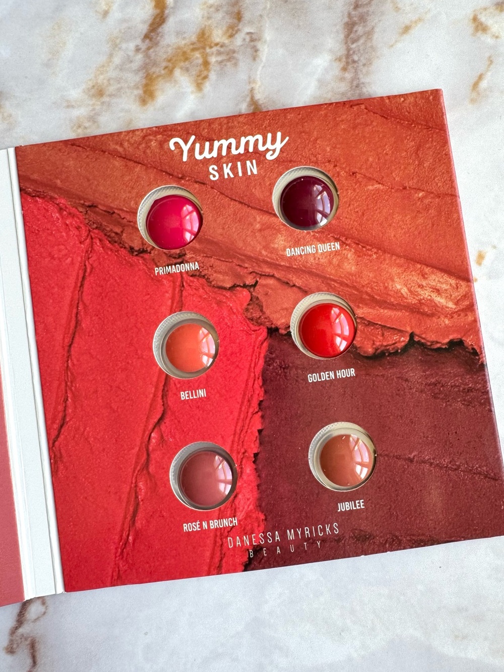 Danessa Myricks Yummy Skin Blurring Balm Powder Flushed Blush 6 Shade Card Trial